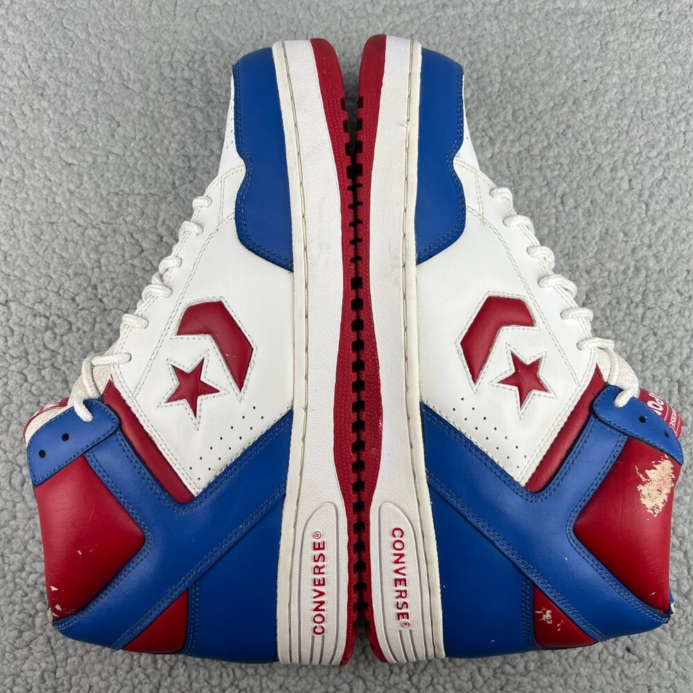 Converse Weapon High Mens 13 Shoes White Blue Red USA Olympic Vintage Sneakers 4 - Picture 12 of 12